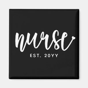 Custom Nurse Est Typography Nurse RN graduation Magnet