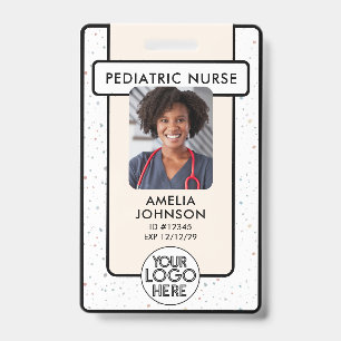 Custom Nurse Home Health Aide Photo Logo ID Badge