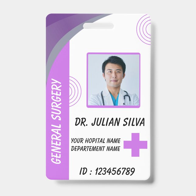 Custom Nurse ID Badge for Healthcare Employees (Front)