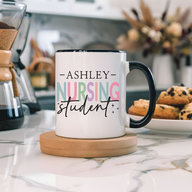 Custom Nurse Mug, School Nursing Student Gift Mug (nurse mug, school nursing student mug, personalized nurse mug, nursing school gift for women,)