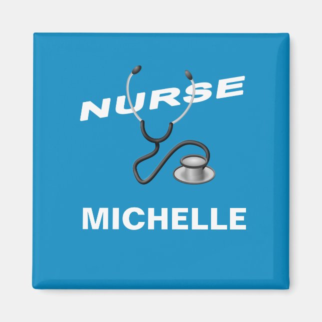 Custom Nurse Name Magnet (Front)