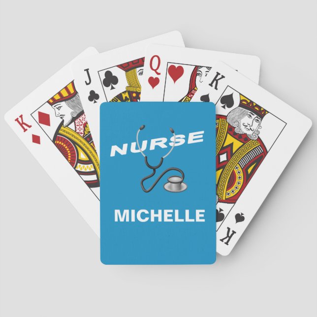 Custom Nurse Name Playing Cards (Back)
