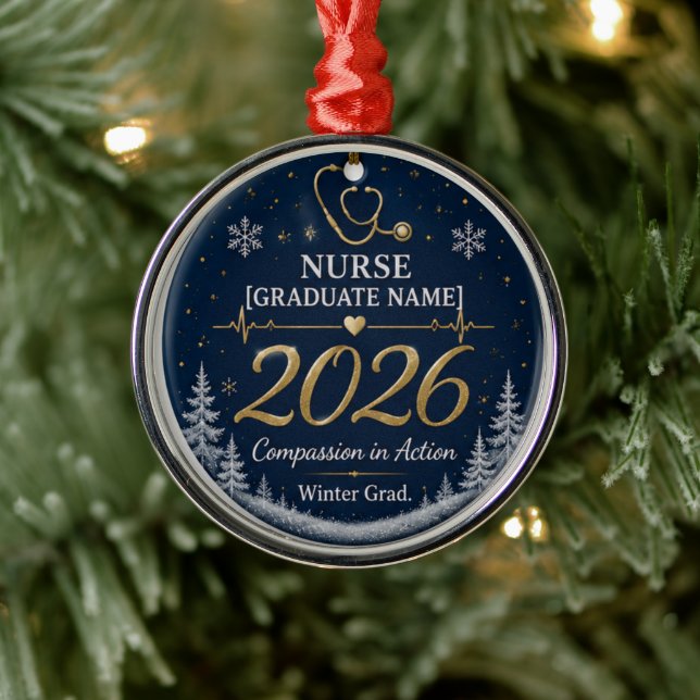 Custom Nurse Ornament 2026 | Personalised Stethosc (Tree)