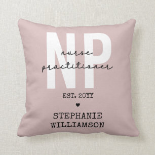 Custom Nurse Practitioner NP Graduation Gift Cushion