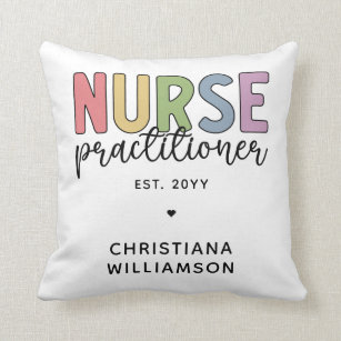 Custom Nurse Practitioner NP Nurse Graduation Cushion