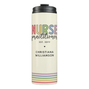 Custom Nurse Practitioner NP Nurse Graduation Thermal Tumbler