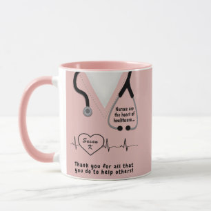 Custom Nurse Thank You Add Name Mug