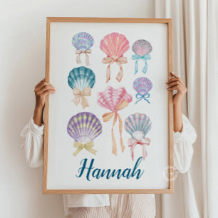Custom Nursery Seashell Coquette Print