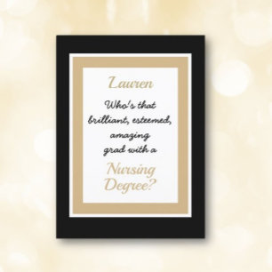 Custom Nursing degree Congratulations card