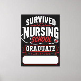 Custom Nursing School Graduate 2026 Gift Canvas Print