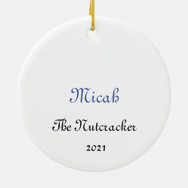 Custom Nutcracker Ornament for Kristy L (2021)  (Back)