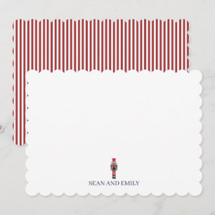 Custom Nutcracker Painting Christmas Stationary Thank You Card