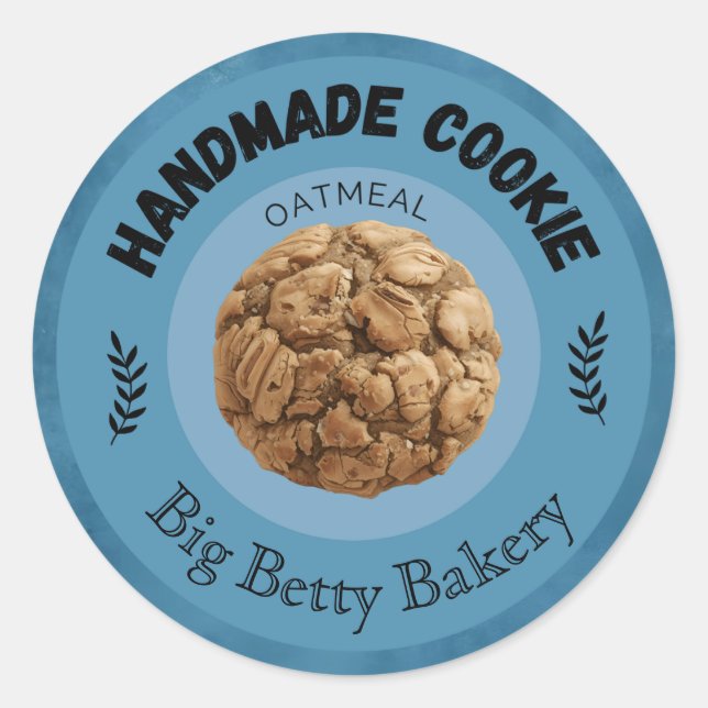 Custom Oatmeal Cookie Labels | Personalised (Front)