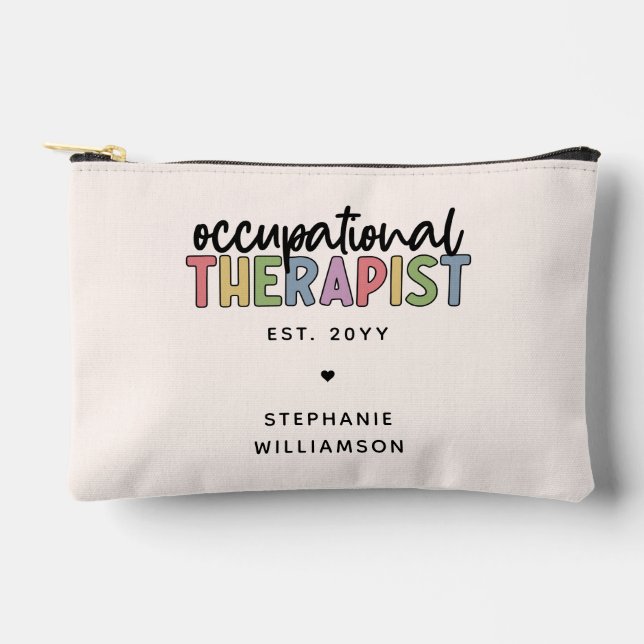 Custom Occupational Therapist OT Accessory Pouch (Front)