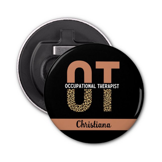 Custom Occupational Therapist OT Appreciation Gift Bottle Opener (Front)