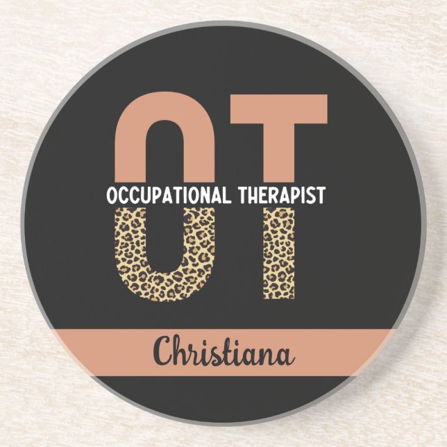 Custom Occupational Therapist OT Appreciation Gift Coaster (Front)