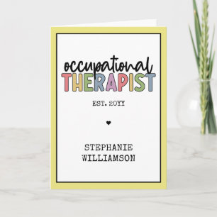 Custom Occupational Therapist OT Card