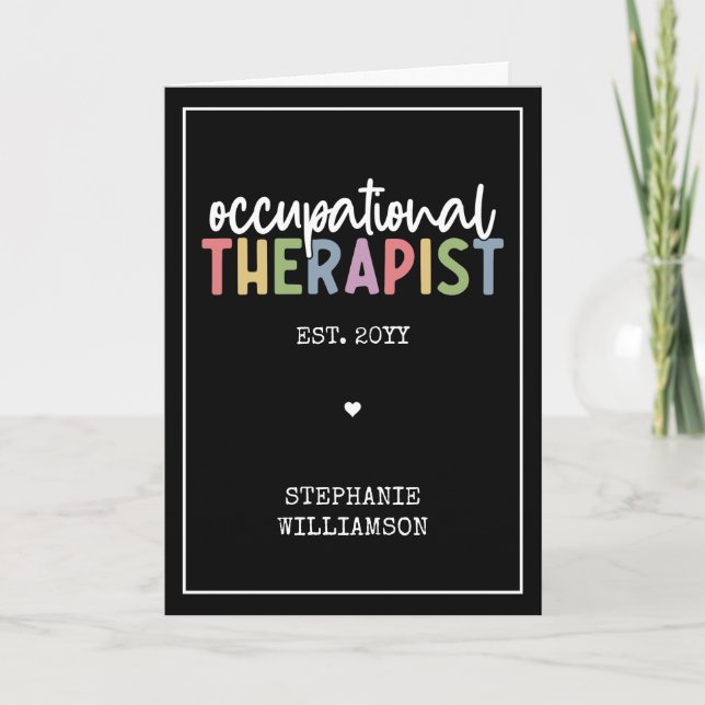 Custom Occupational Therapist OT Gifts Card (Front)