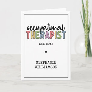 Custom Occupational Therapist OT Gifts Card