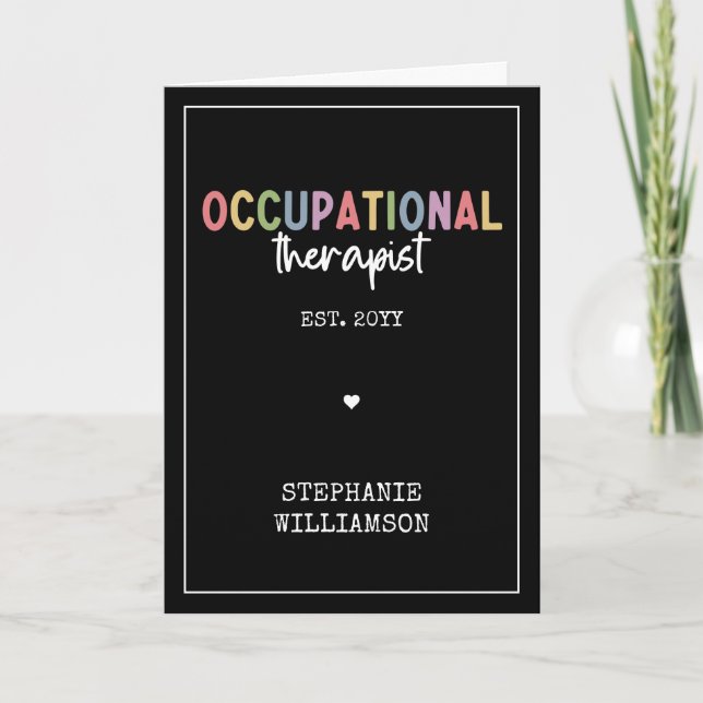 Custom Occupational Therapist OT Gifts Card (Front)