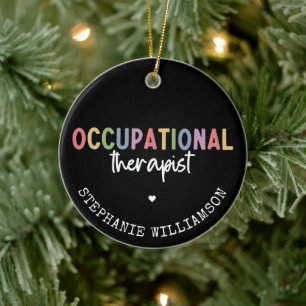Custom Occupational Therapist OT Gifts Ceramic Tree Decoration
