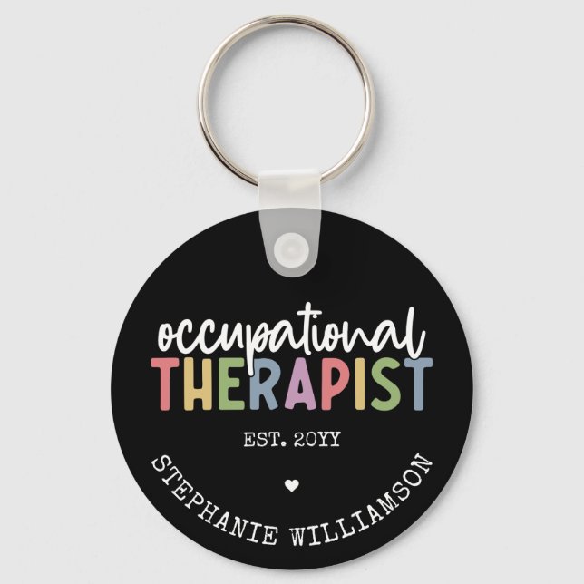 Custom Occupational Therapist OT Gifts Key Ring (Front)