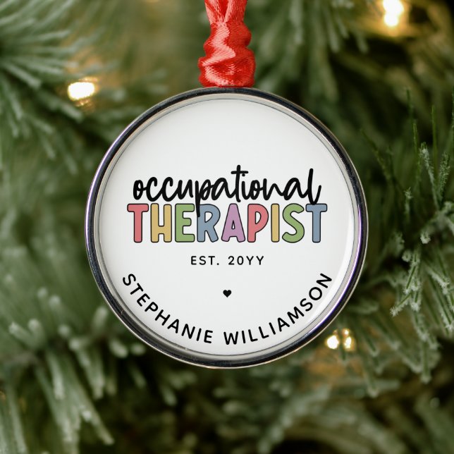 Custom Occupational Therapist OT Gifts Metal Tree Decoration (Tree)