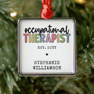 Custom Occupational Therapist OT Gifts Metal Tree Decoration