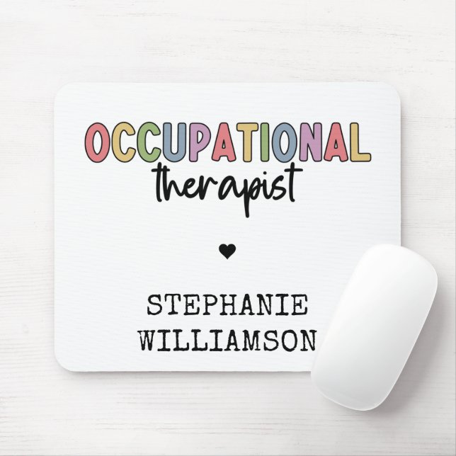 Custom Occupational Therapist OT Gifts  Mouse Mat (With Mouse)