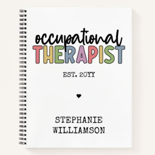 Custom Occupational Therapist OT Gifts Notebook