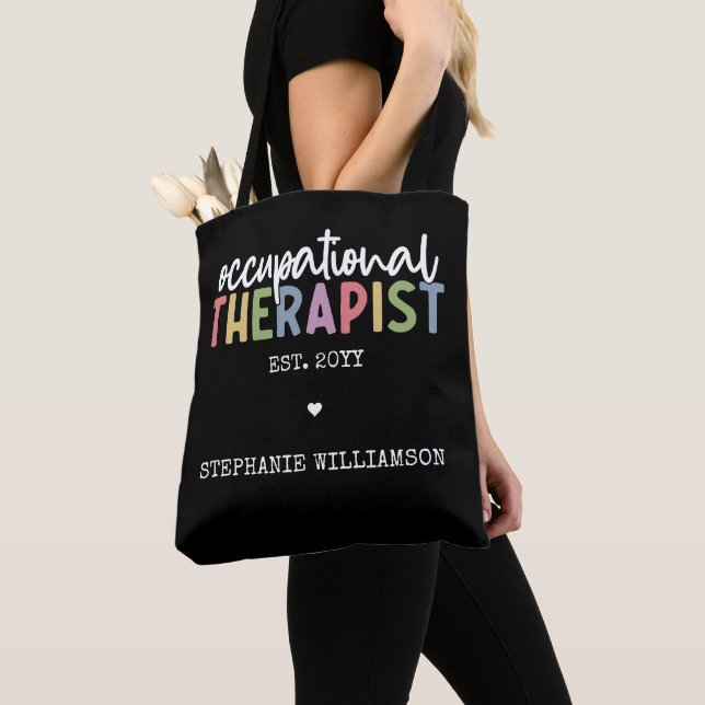 Custom Occupational Therapist OT Gifts Tote Bag (Close Up)