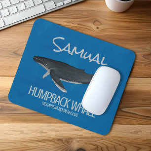Custom Ocean Whale Personalised  Mouse Mat