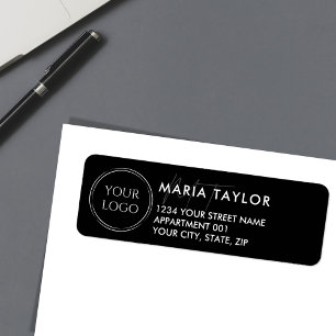 Custom Office Business Logo Modern Monogram Black