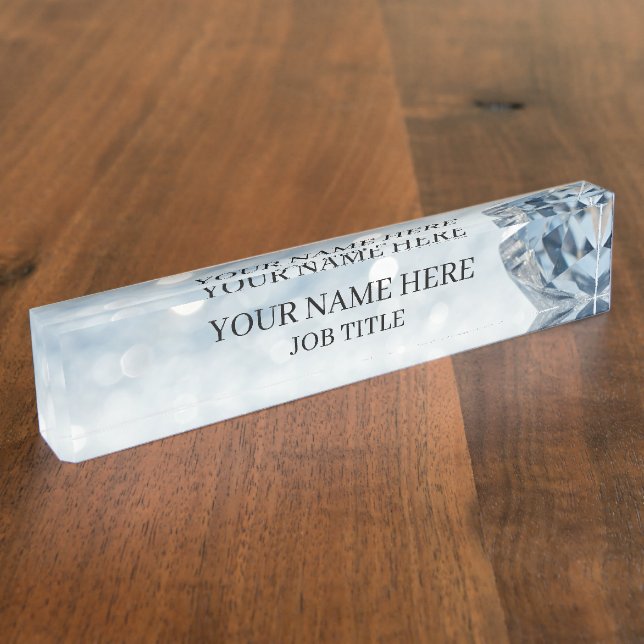 Custom Office Name Plate with Job Title (Side)