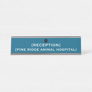 Custom Office Reception Name Plate | VET & Medical