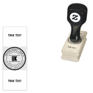 Custom Office School College Vertical Stationery Rubber Stamp