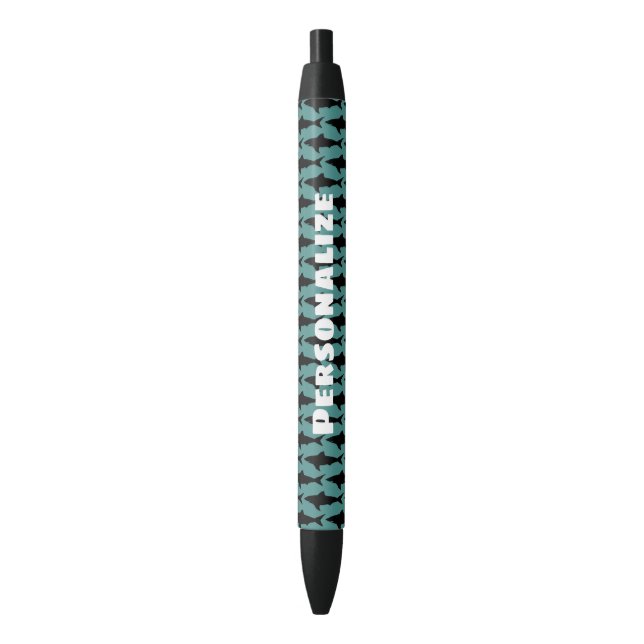 Custom office & school pens with shark pattern (Front Vertical)