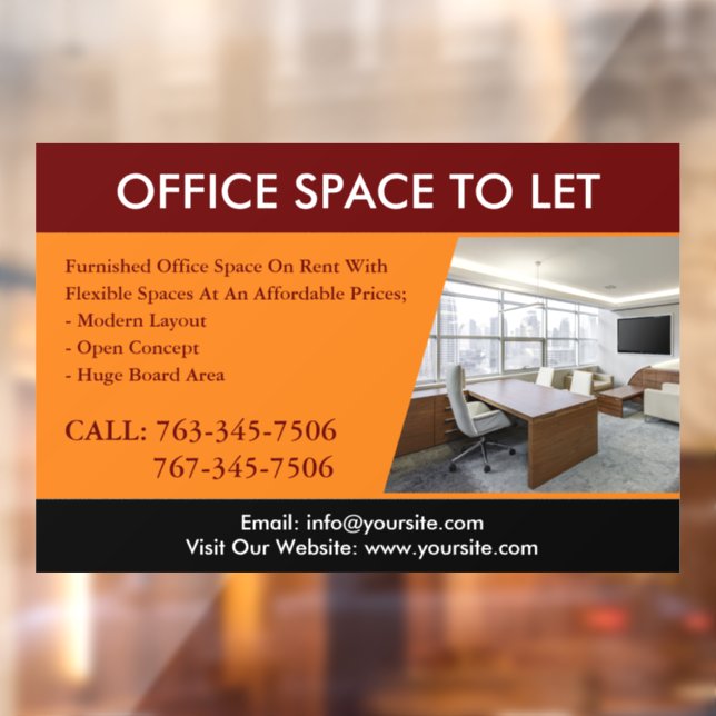 Custom Office Space To Let Window Cling (Sheet 2)