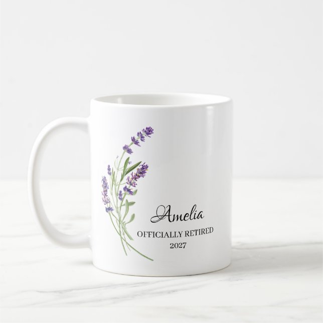 Custom Officially Retired 2026 Funny Retirement Coffee Mug (Left)