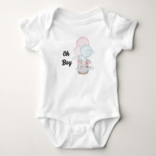 Custom  oh Baby  oh boy Elephant  Baby Bodysuit