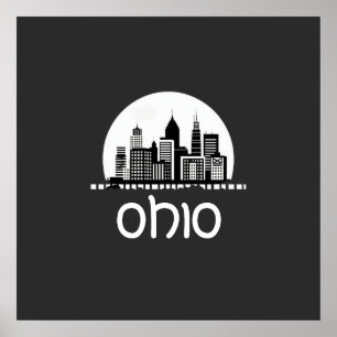 Custom Ohio Skyline Poster