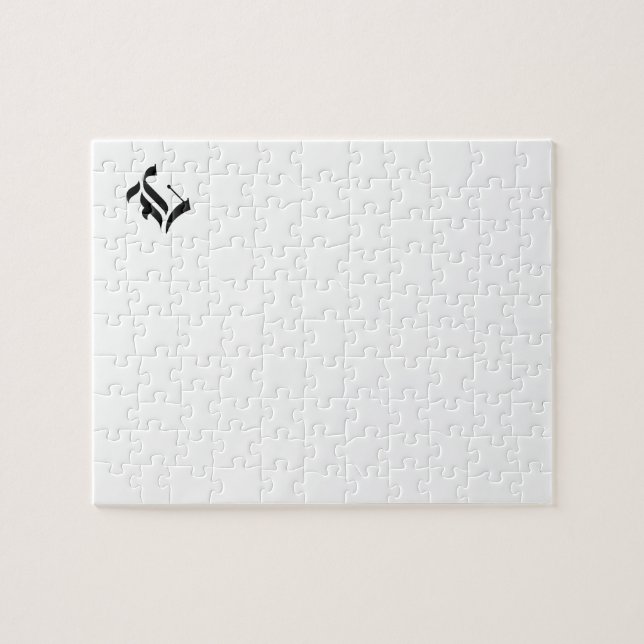 Custom Old English Font Letter (e.g. L for Letter) Jigsaw Puzzle (Horizontal)