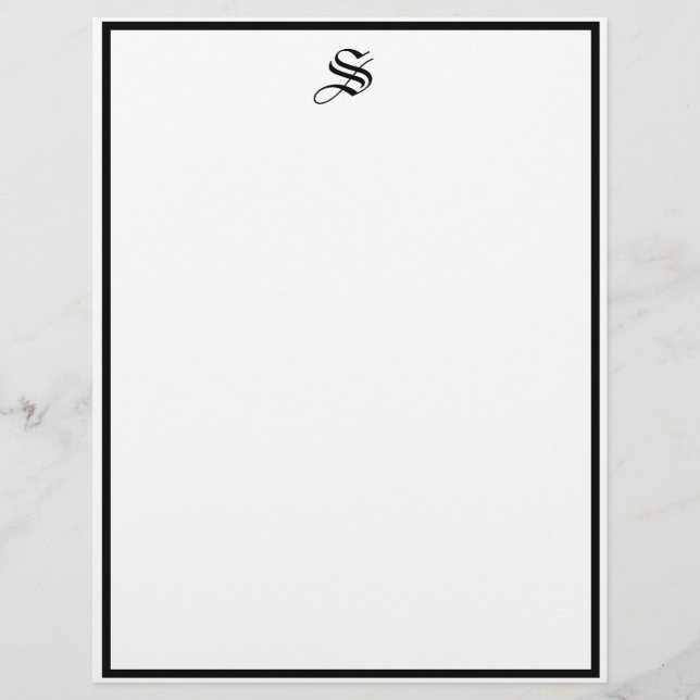 Custom Old English Traditional Professional Font Letterhead (Front)