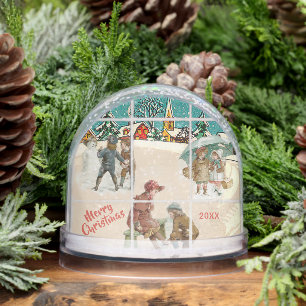 CUSTOM OLD FASHIONED CHRISTMAS SCENE SNOWGLOBE