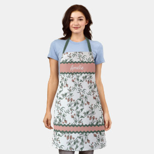 Custom Old French Country Cottage Floral Pattern Apron