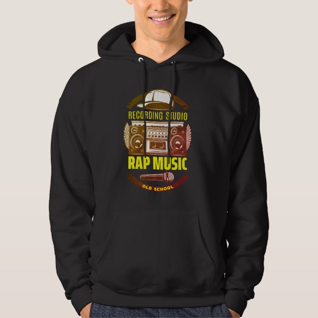 Custom Old School Rap Music Hoodie (Front)