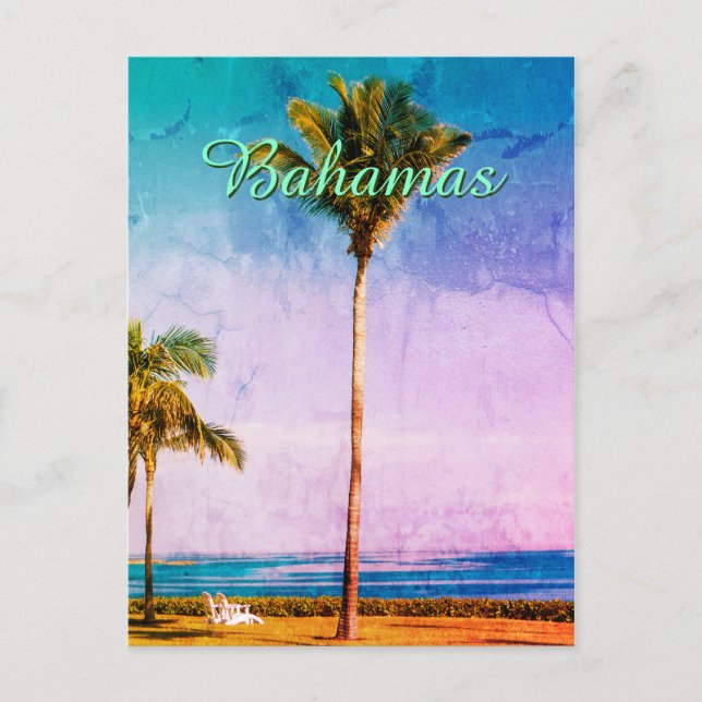 Custom Old Tropical Design Postcard (Front)