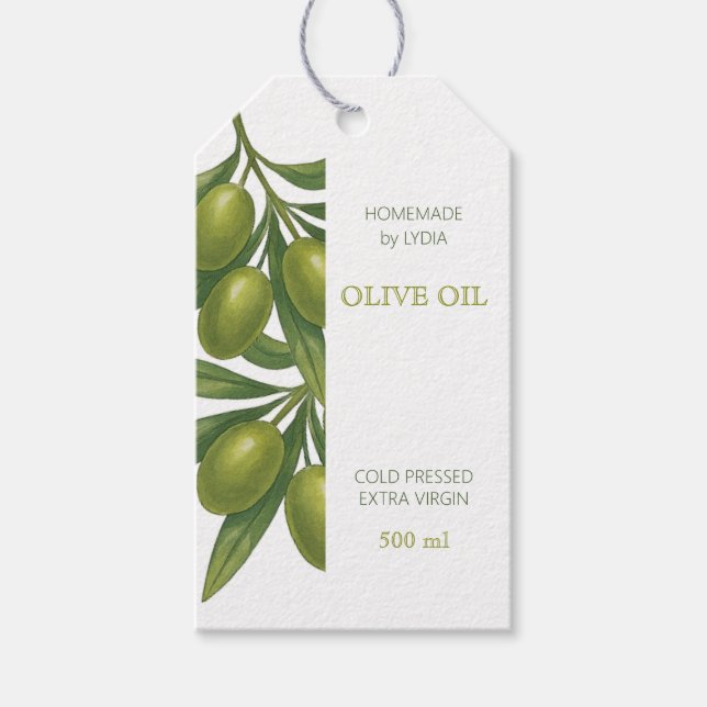 Custom Olive Oil Tag (Front)
