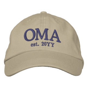 Custom Oma Est. Gifts for Grandma Embroidered Hat