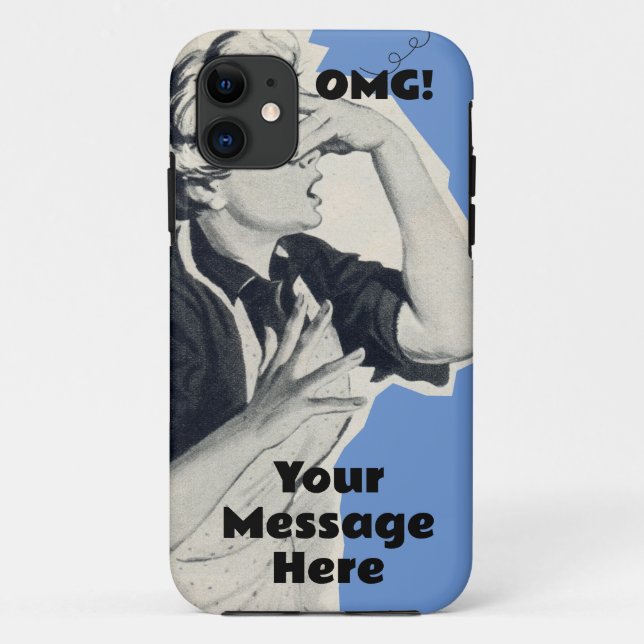 Custom OMG message antique 50s iPhone / iPad case (Back)